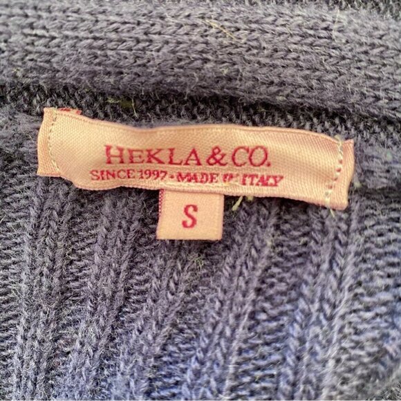 Hekla & Co. open cardigan with waterfall front in a wool blend, made in Italy - Picture 9 of 11